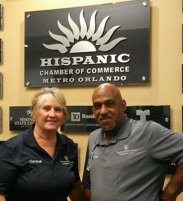 Us at the Hispanic Chamber of Commerce Metro Orlando