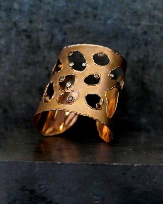 Rose gold and diamond cuff by Vardy's Jewelers