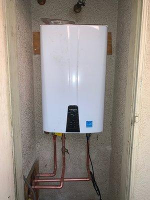 New tankless water heater install