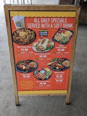 Daily specials