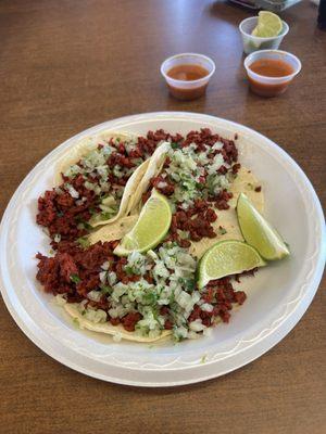 Chorizo street tacos