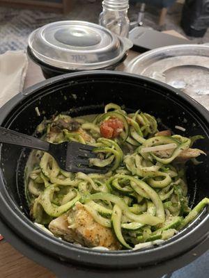 Zucchini Pesto with Grilled Chicken