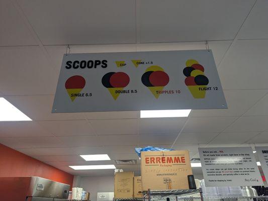 Scoop menu