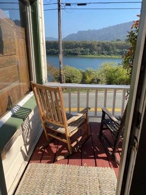 Our Balcony overlooking the klamath river