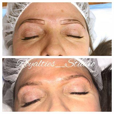 1st session of micro blading