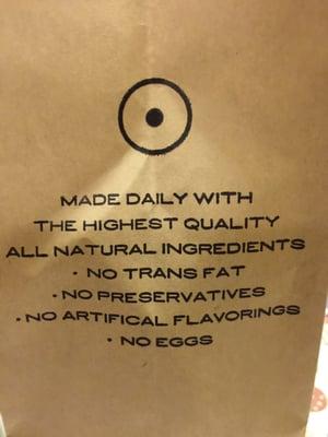 Label of paper bag.