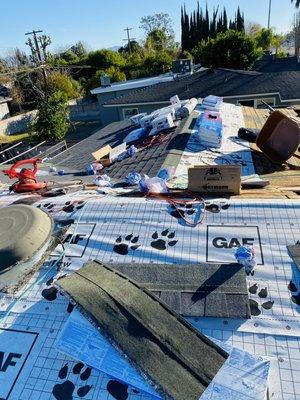 GAF Charcoal Reflective Series  New Roof Installation