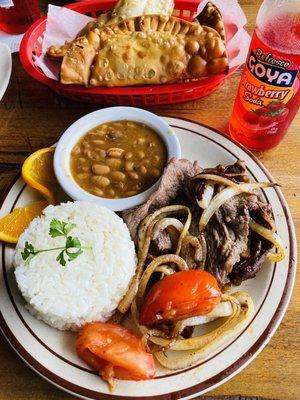 Bistec encebollado