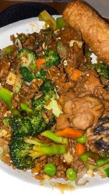 Beef & Broccoli w/ Veggie Fried Rice.