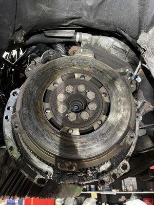 Clutch replacement(old flywheel pictured)