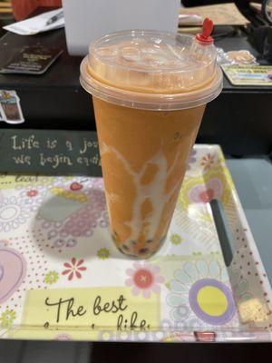 Blended Thai tea w/Boba (tapioca) YUM!!!