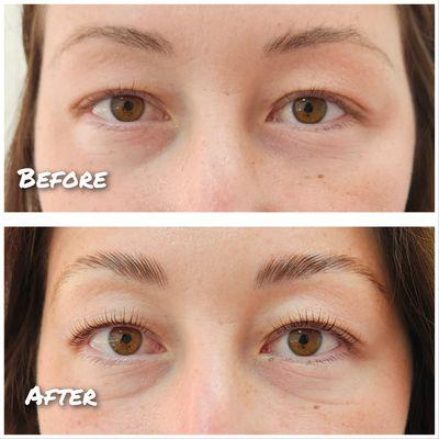 Combo $120 promo with Lily (Premium no-glue lash lift + Brow lamination)