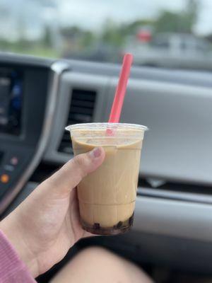 Iced Latte with caramel and coffee jelly!