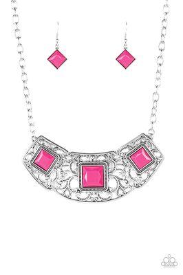 $5 Pink/silver necklace set