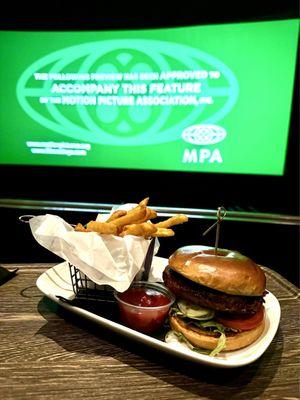 Plantbased burger and fries