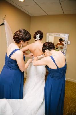 Lisa's wedding , all bridal hair by Kellie