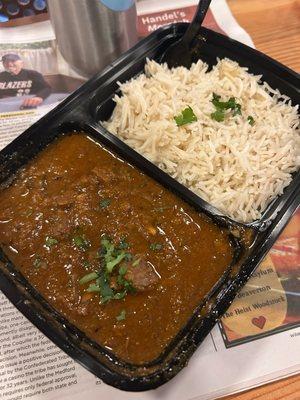 Lamb curry bowl