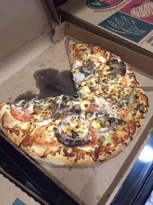 Philly cheesesteak pizza- so tasty!