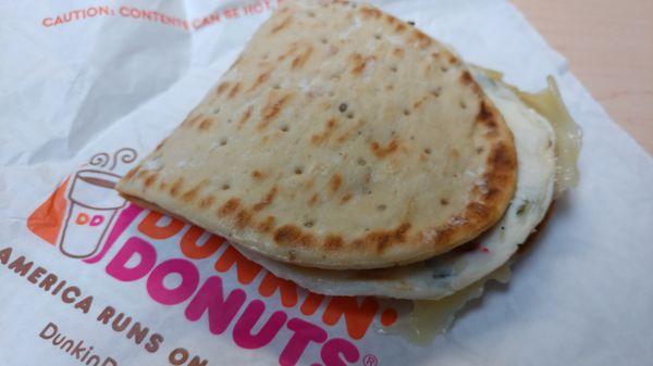 Veggie Egg White Flatbread from Dunkin