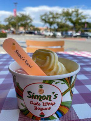 My flavors for today, on this hot day.... Strawberry Lemonade, Watermelon and a whole lot of Pineapple Dole Whip.