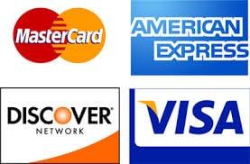 We accept all major credit cards