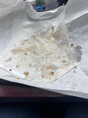 There was nothing left of a roast beef po-boy!