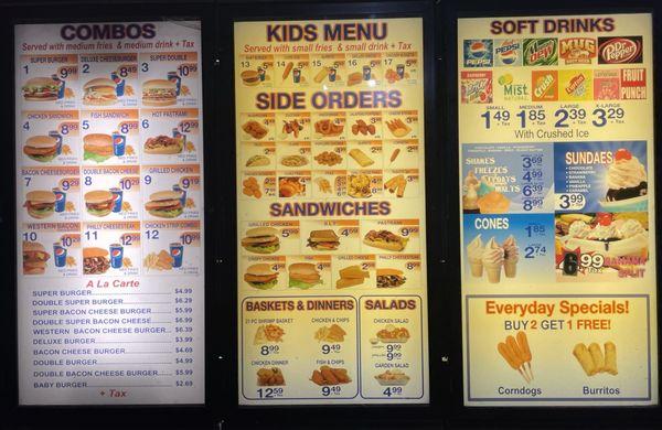 Drive Thru Menu