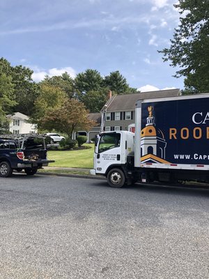 Proper safety equipment is required when getting into a roof.