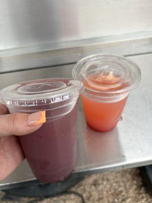 Blueberry and strawberry lemonade