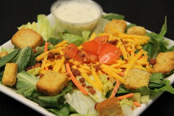 Garden Salads made to order.  Can also top off with ham, grilled chicken, crispy chicken or taco meat.