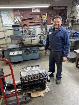 Cesarino with rebuilt a Ford 302