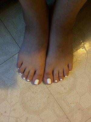 Pedicure with gel polish