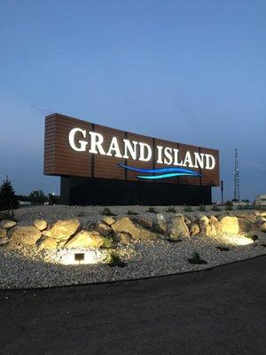 Grand Island  Entrance signs