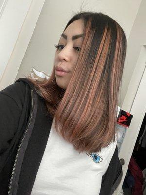 Rose  gold Balayage