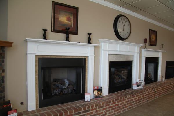 We have a variety of great fireplaces! Come check them out!