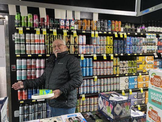 After a trip to the beer cave at Fresh Foods ... Dave had to stop at the Warren House Pub .... About 100 yards away for his birthday lunch!