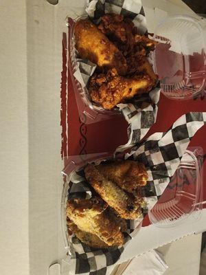 Parmeseam garlic Wings   Bourbon Wings