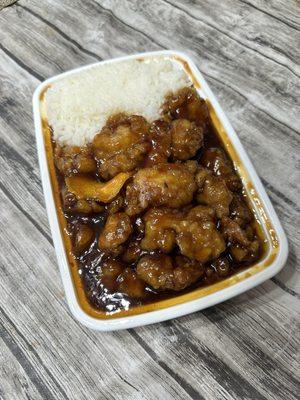 Orange Chicken (Combo) with Steam Rice