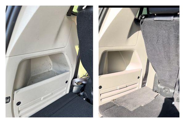 Interior before and after