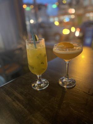 Passion fruit mojito and Paloma