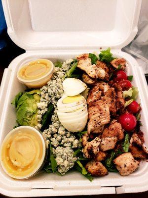 Cobb Salad with honey mustard dressing to go.