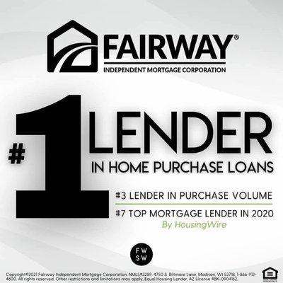 The results are in! #1 Home Purchase Lender in the USA!