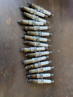 Old spark plugs