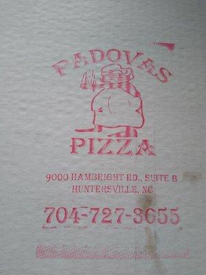 Padova's locally sourced Pizza Box