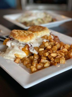 Fresh made Chicken and Biscuits Sandwich