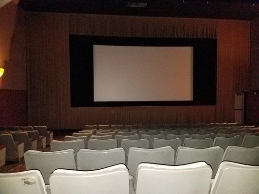 Fairly small movie screen.