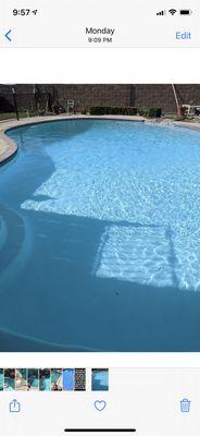 White plaster pool