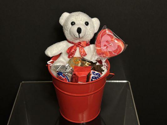 Mini Valentine's Gift Pail Unwrapped