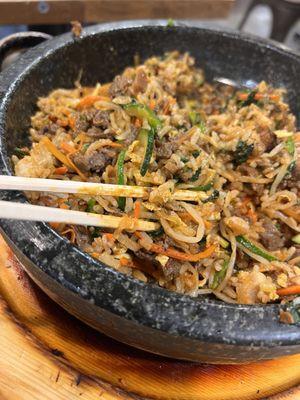 #4 on the menu:  hot stone bowl Bibimbap $16.99