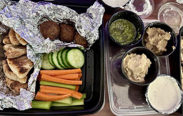 Takeout: Mediterranean Platter, yum!